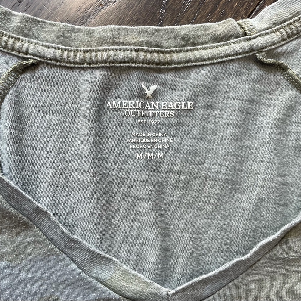 American Eagle Soft Camo Raglan Tee - Picture 5 of 8